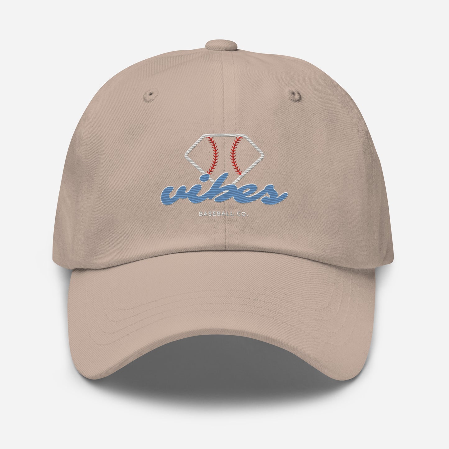 Diamond Vibes Baseball Dad Hat with Classic Blue Logo