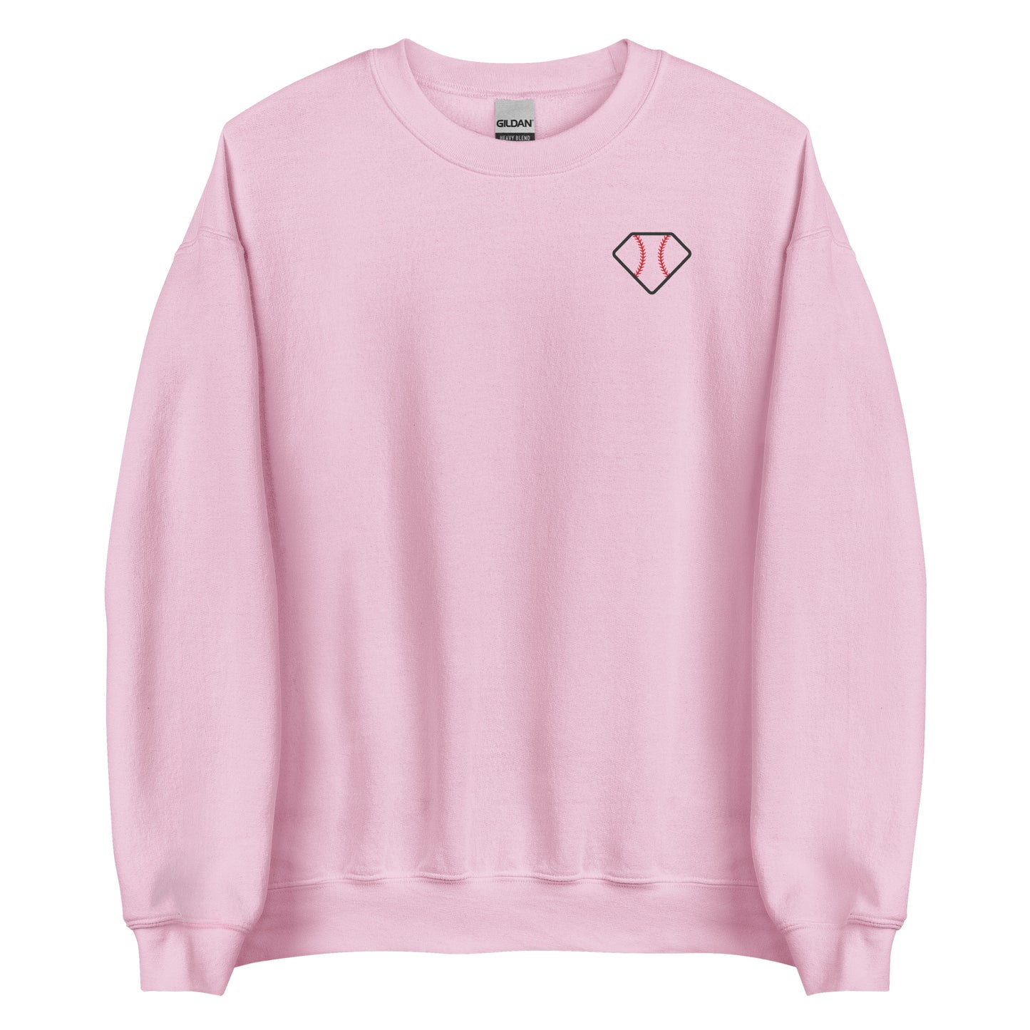 Diamond Vibes Softball Classic Pink Logo Crewneck Sweatshirt