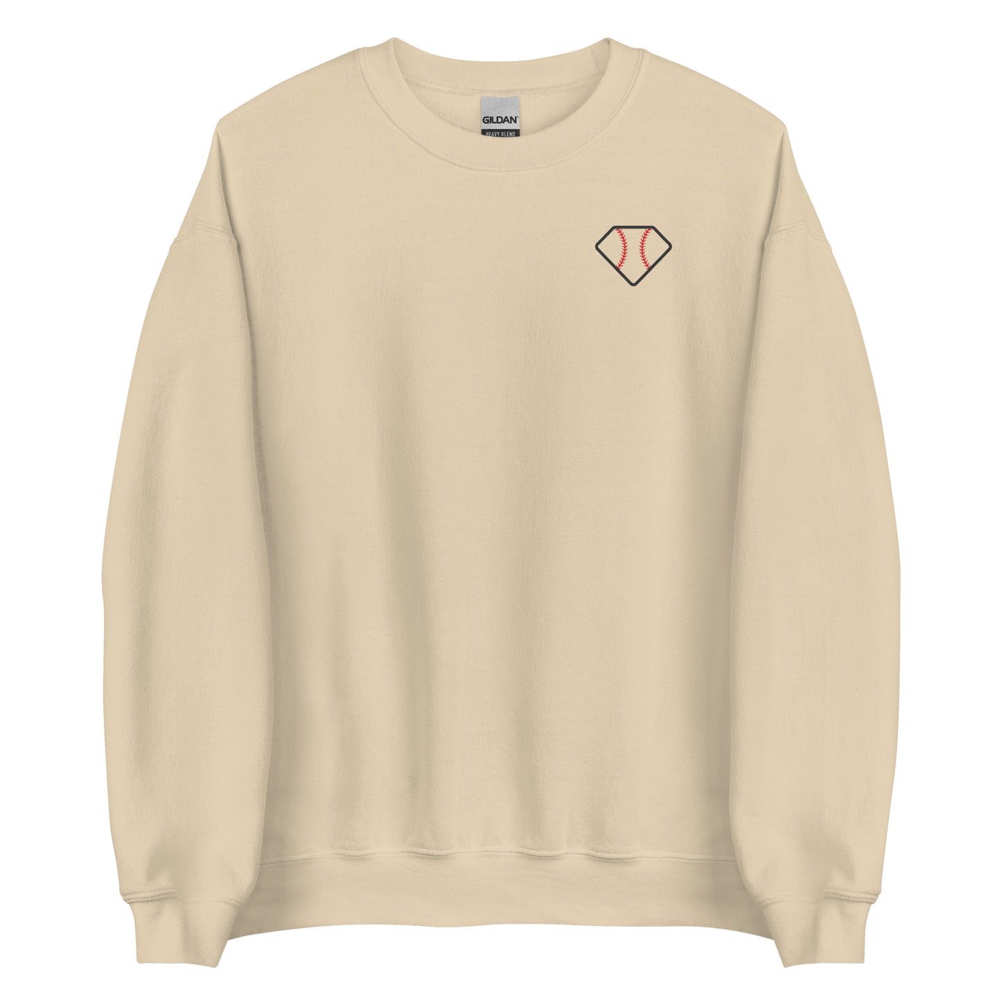 Diamond Vibes Softball Classic Pink Logo Crewneck Sweatshirt