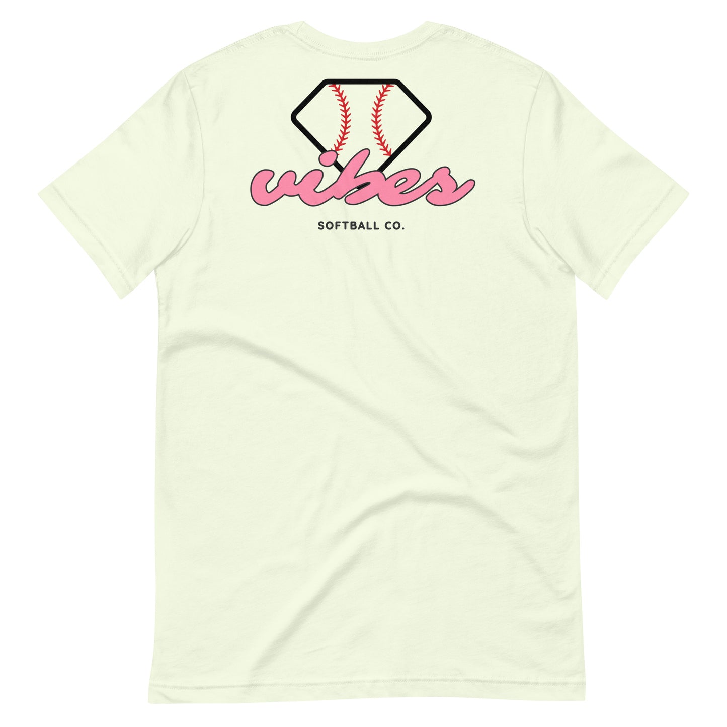 Diamond Vibes Softball Classic Pink Logo T