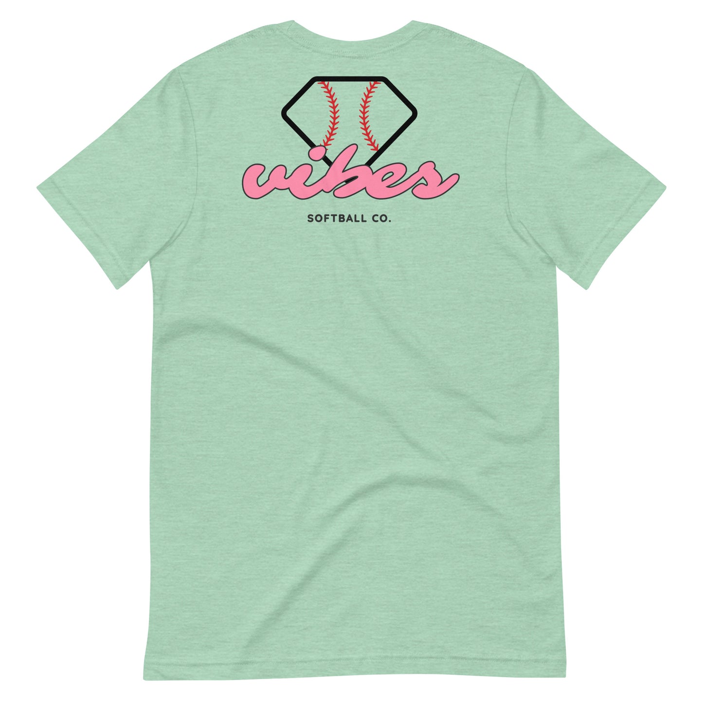 Diamond Vibes Softball Classic Pink Logo T