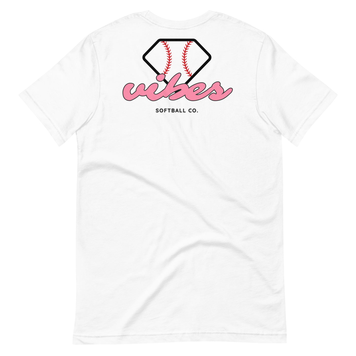 Diamond Vibes Softball Classic Pink Logo T