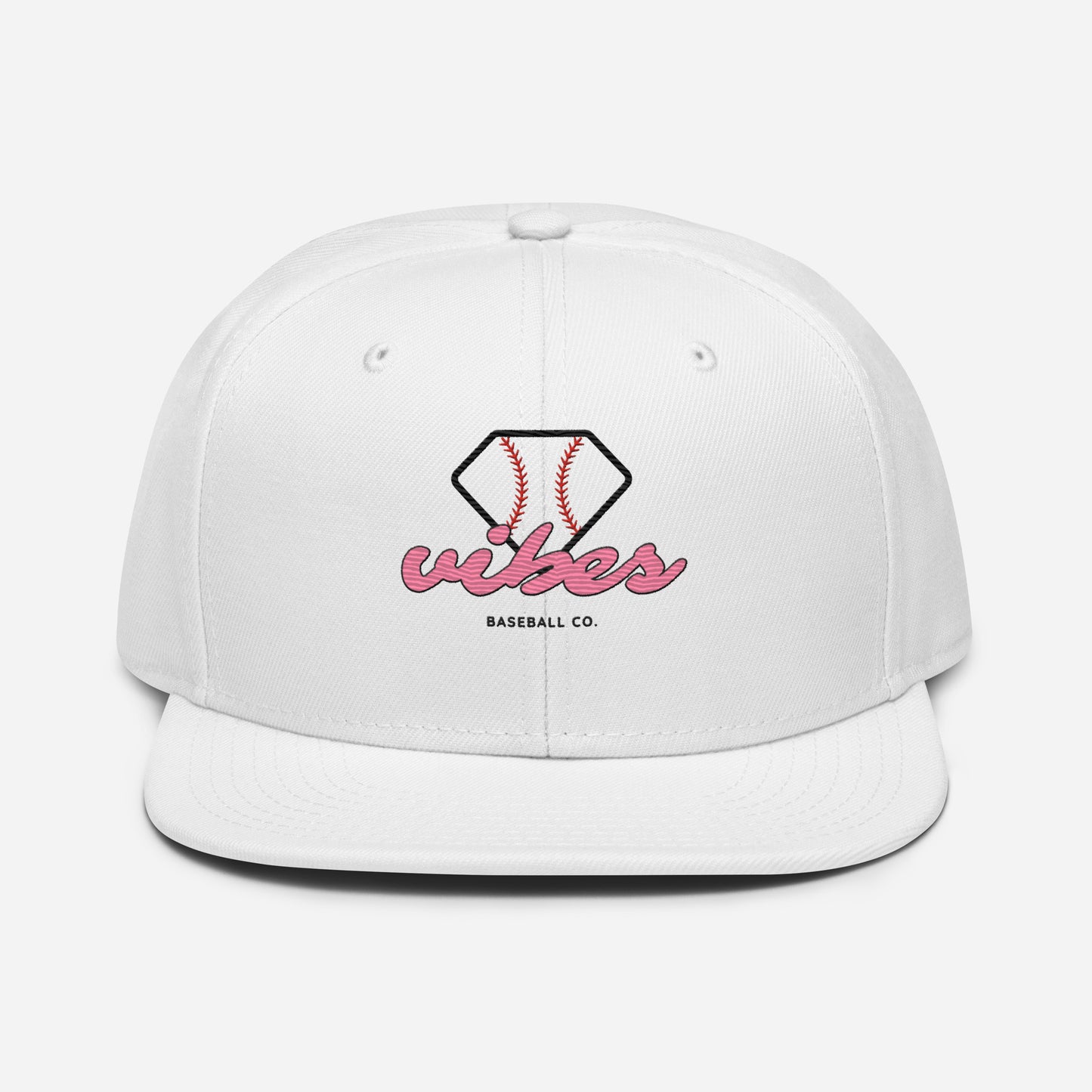 Diamond Vibes Snapback Baseball Hat Classic Pink Logo