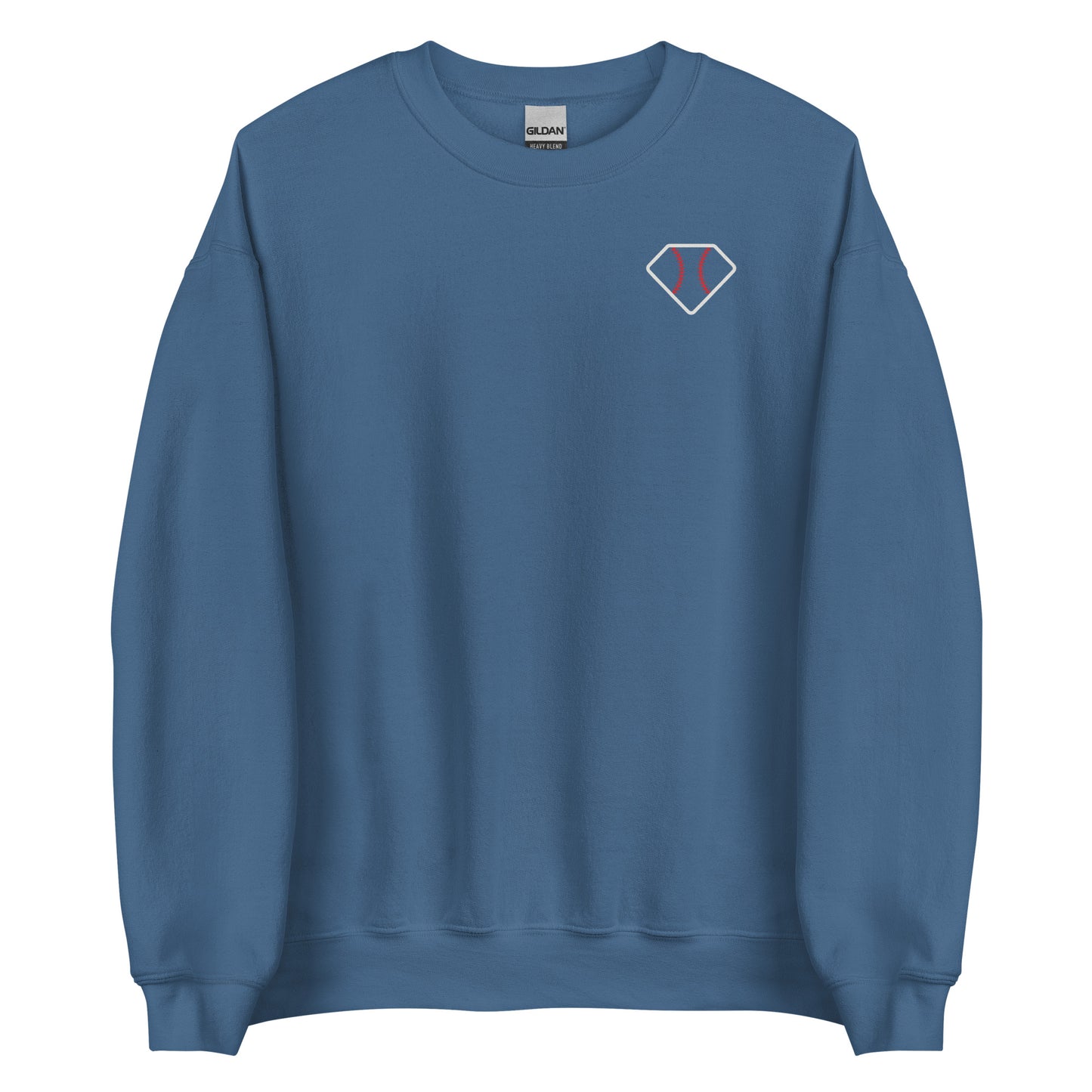 Diamond Vibes Softball Classic Blue Logo Crewneck Sweatshirt