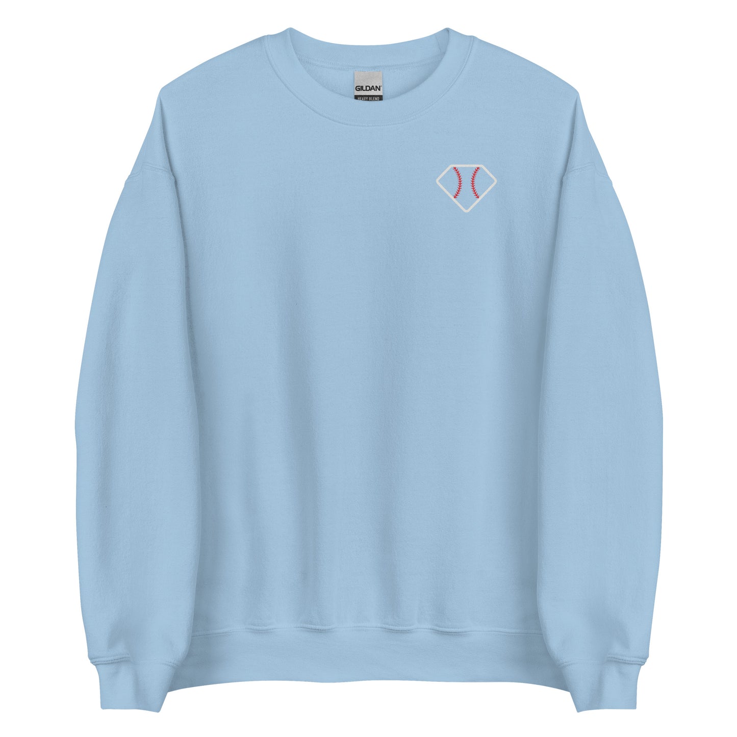 Diamond Vibes Softball Classic Blue Logo Crewneck Sweatshirt