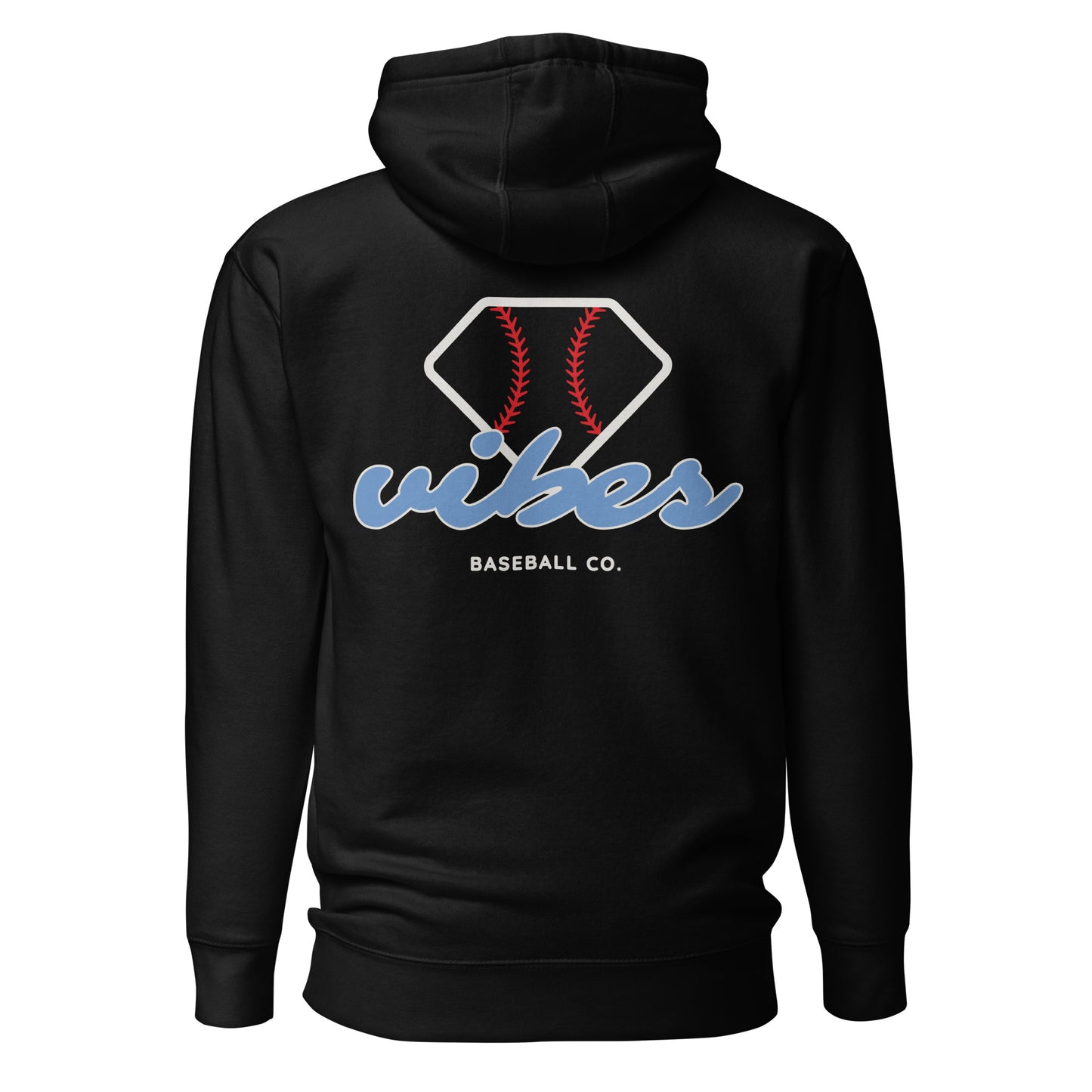 Diamond Vibes Baseball Classic Blue Logo Hoodie