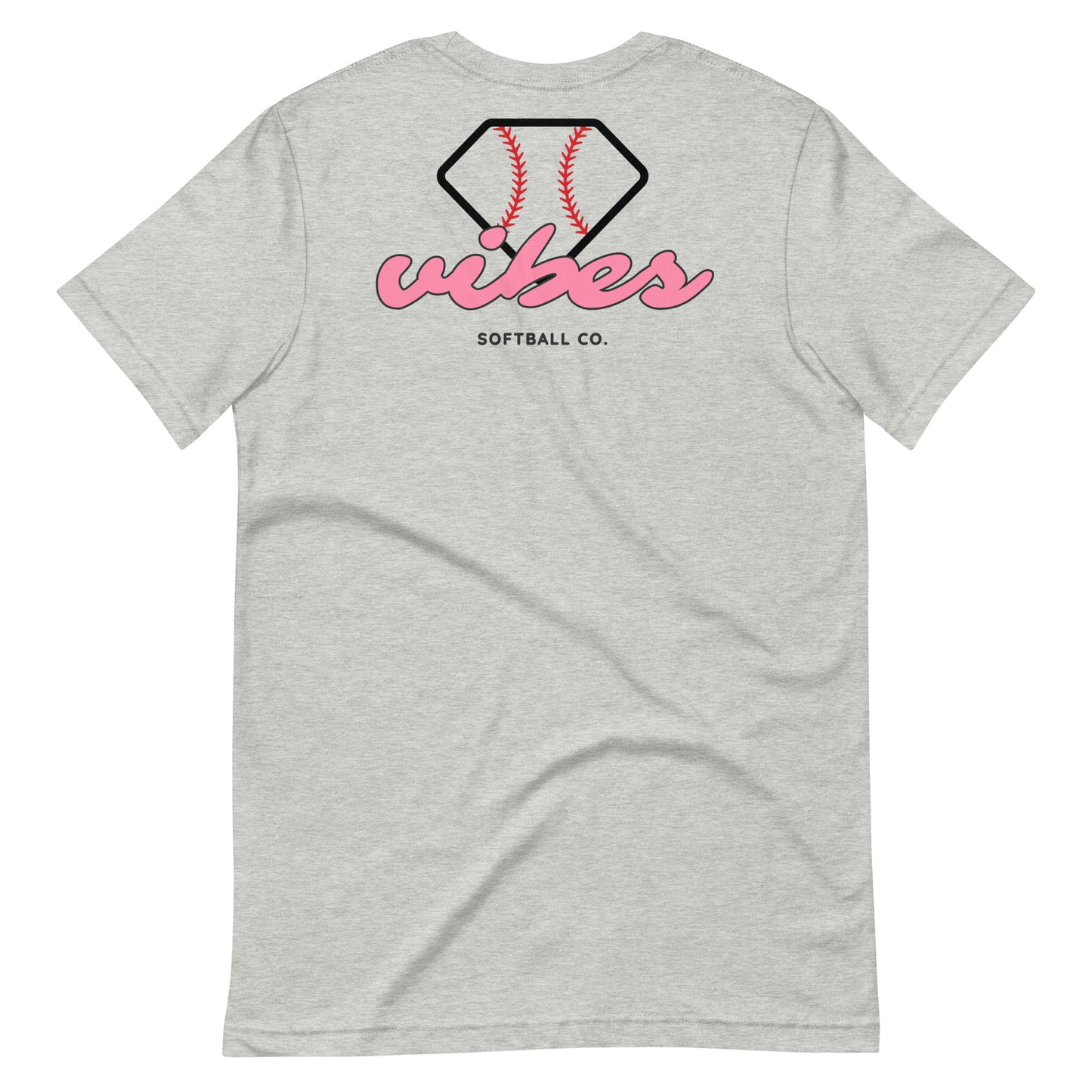 Diamond Vibes Softball Classic Pink Logo T