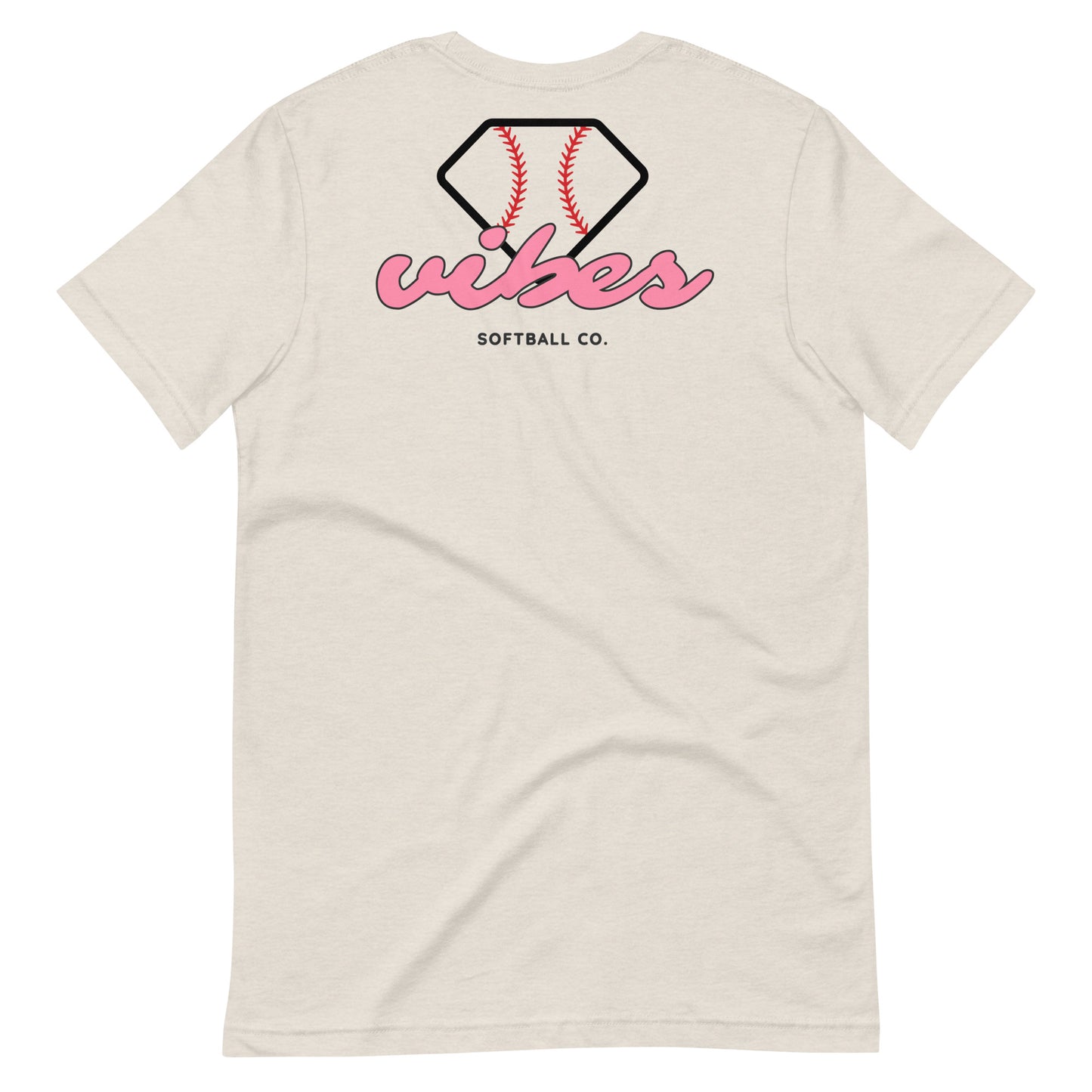 Diamond Vibes Softball Classic Pink Logo T