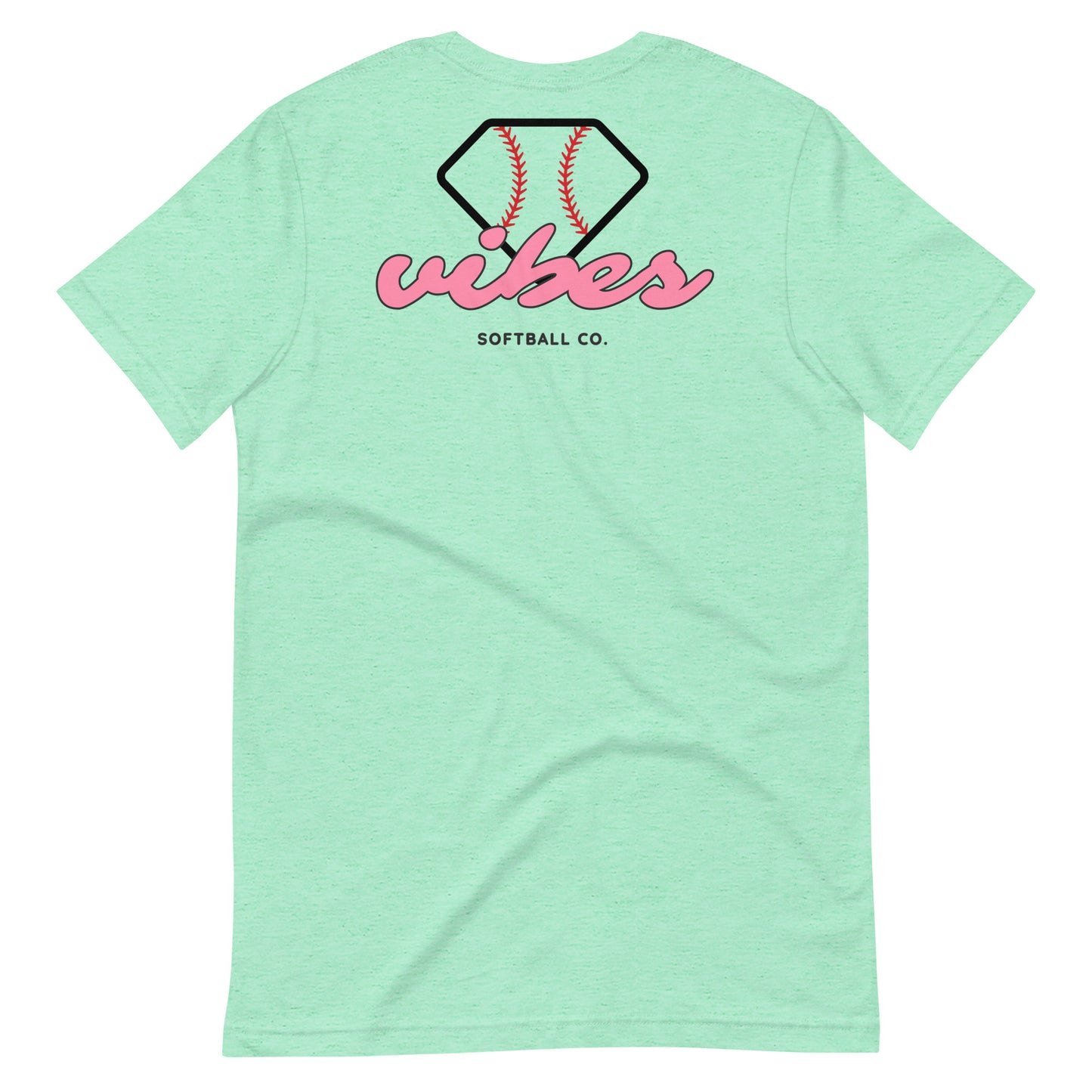 Diamond Vibes Softball Classic Pink Logo T