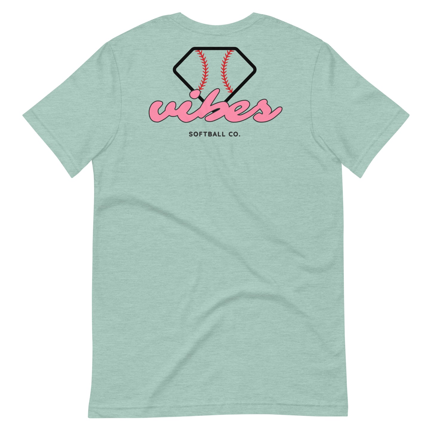 Diamond Vibes Softball Classic Pink Logo T